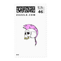pink mohawk skull postage by halloweenie pink mohawk skull postage