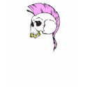 pink mohawk skull t-shirts