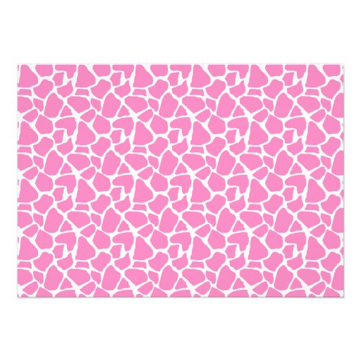 Pink Mom and Baby Giraffe Baby Shower Custom Invites