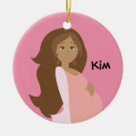 Pink Mom-to-Be Ornament - Personalized