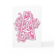 PINK MONOGRAM A cards