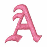 Pink Monogram A Embroidered Hoody