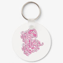 PINK MONOGRAM C keychains
