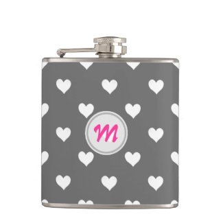 Pink Monogram: Heart Flask