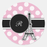 Pink Monogram Stickers stickers