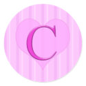 Pink Monogram Stickers C 001 by LetsCelebrate Pink Monogram Stickers C 001