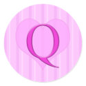 Pink Monogram Stickers Q 001 by LetsCelebrate Pink Monogram Stickers Q 001