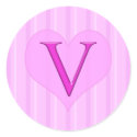 Pink Monogram Stickers V 001 by LetsCelebrate Pink Monogram Stickers V 001