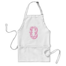 Pink Monogrammed Letter O Apron