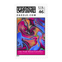Pink Moon Lovelies stamp