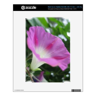 Pink Morning Glory Flower Decals For NOOK