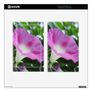 Pink Morning Glory Flower Skin For Kindle Fire