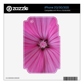 Pink Morning Glory ~ Macro Photography Decals For iPhone 2G