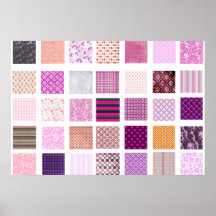 Pink Mosaic pattern Poster