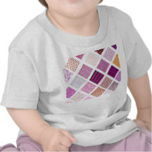 Pink Mosaic pattern T Shirts