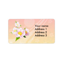 Pink moth orchid return address labels
