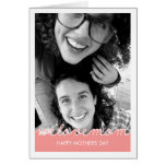 Pink Mothers Day Photo Love Mom Cut Out Text Cards