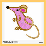 Pink mouse wall decals