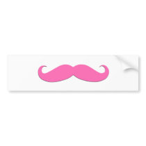 Pink Moustache Humor Create Your Own Bumper Sticker