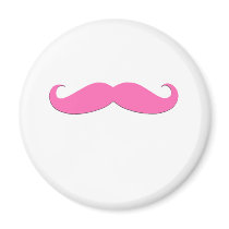 Pink Moustache Humor Create Your Own Magnets