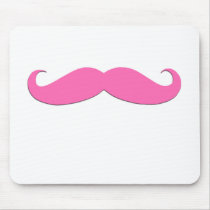 Pink Moustache Humor Create Your Own Mouse Pads