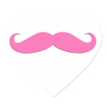 Pink Moustache Humor Create Your Own Stickers