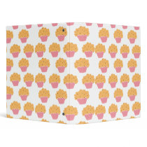 Pink muffin pattern vinyl binders