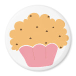 Pink muffin pattern magnets