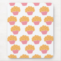 Pink muffin pattern mousepad