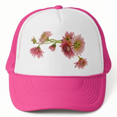PINK MUMS by SHARON SHARPE Hat by sharonsharpe