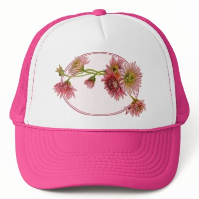 PINK MUMS by SHARON SHARPE Hat by sharonsharpe