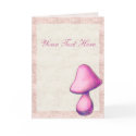 Pink Mushroom Greeting Card by Customizables Pink Mushroom Greeting Card