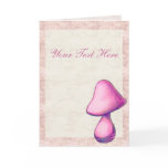 Pink Mushroom Greeting Card