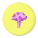 Pink Mushroom magnets by hadleymonster Pink Mushroom magnets