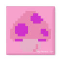 Pink Mushroom magnets by kawaii Pink Mushroom magnets