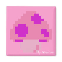 Pink Mushroom magnets