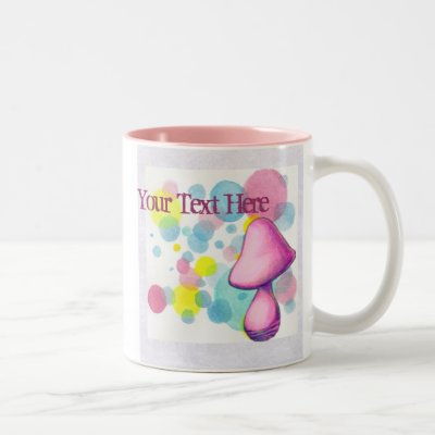 Pink Mushroom Mug by Customizables