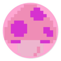 Pink Mushroom stickers by kawaii Pink Mushroom stickers