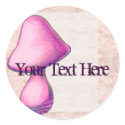 Pink Mushroom Stickers by Customizables Pink Mushroom Stickers