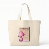 Pink Mushroom Tote Bag