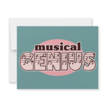 Pink Musical Genius invitations by ObsessionDesign Pink Musical Genius invitations