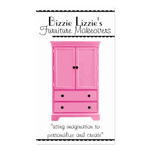 Pink-n-Dots Furniture Business Card (front side)