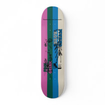 Pink n Green Blue n Cream Skateboard