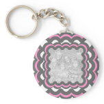 Pink n Grey frame template  key chain