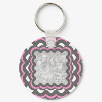 Pink n Grey frame template key chain keychains by marcya7 Pink n Grey frame template key chain keychains