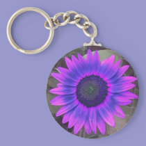 Pink N purple Sunflower Keychain keychains
