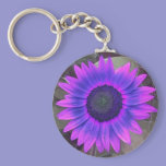 Pink N purple Sunflower Keychain