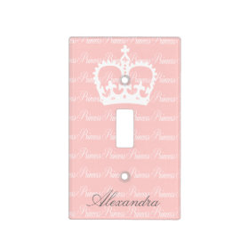 Pink-n-White Princess Switch Plate Covers