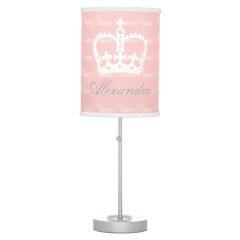 Pink-n-White Princess Table Lamps
