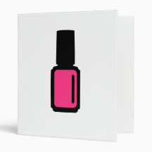 Pink Nail polish Vinyl Binder